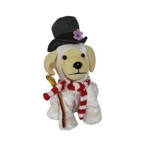 Raising Canes Frosty the Snowman Dog Puppy Plush 2018 Collector's Item 10 inch